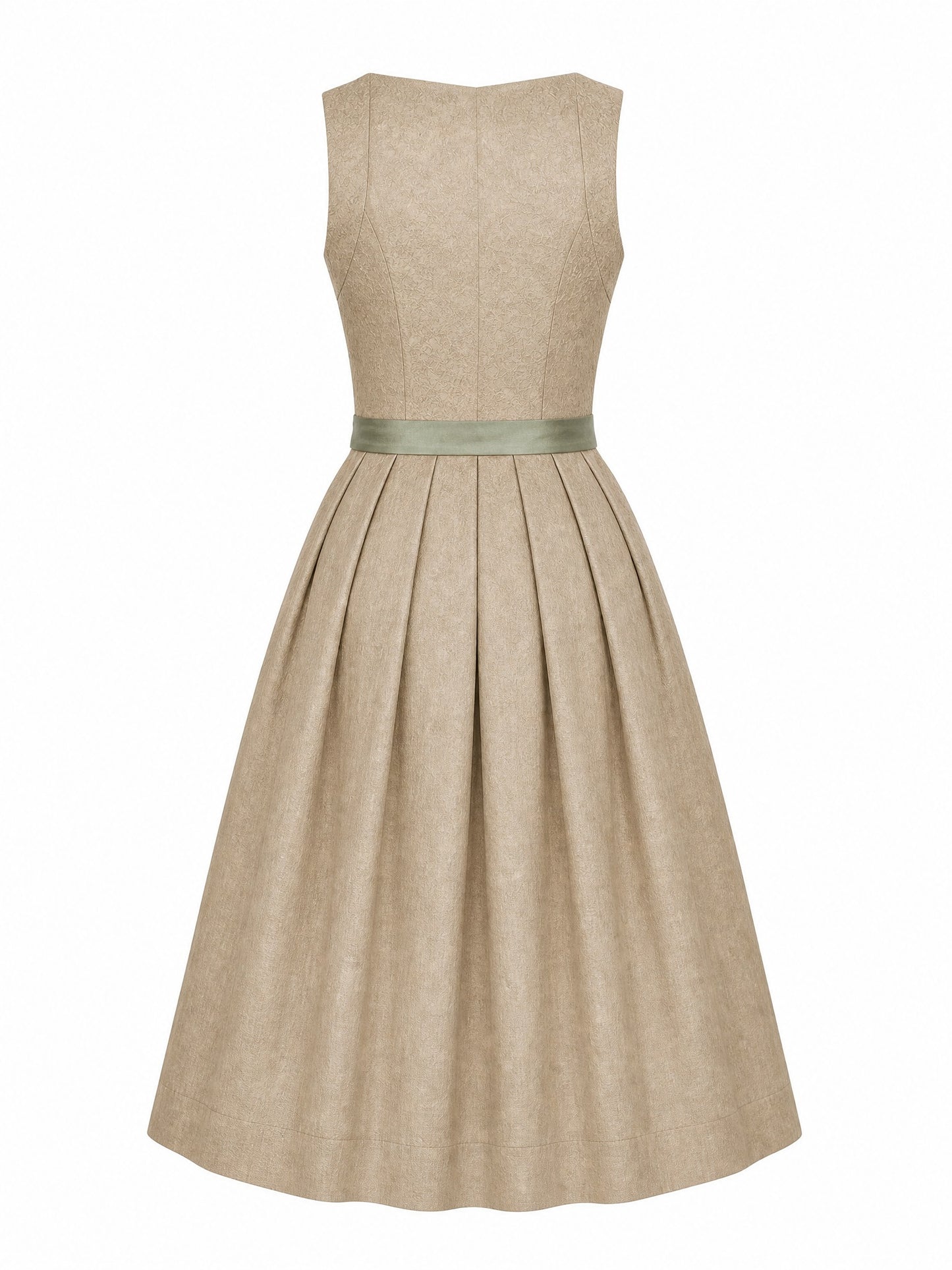 Tonbeige Dirndl Valentina – Eckige Linie