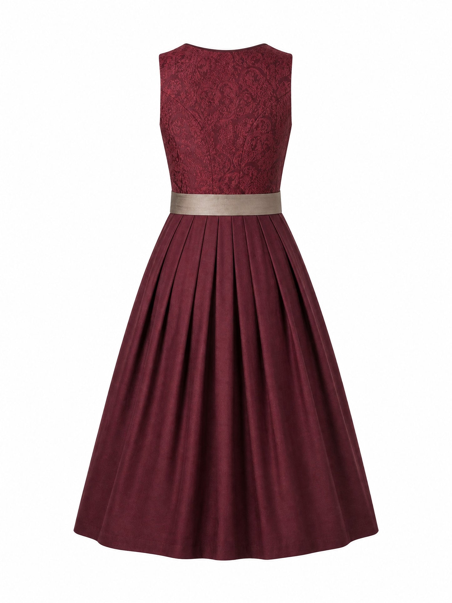 Weinrot Dirndl Nina – Herzform