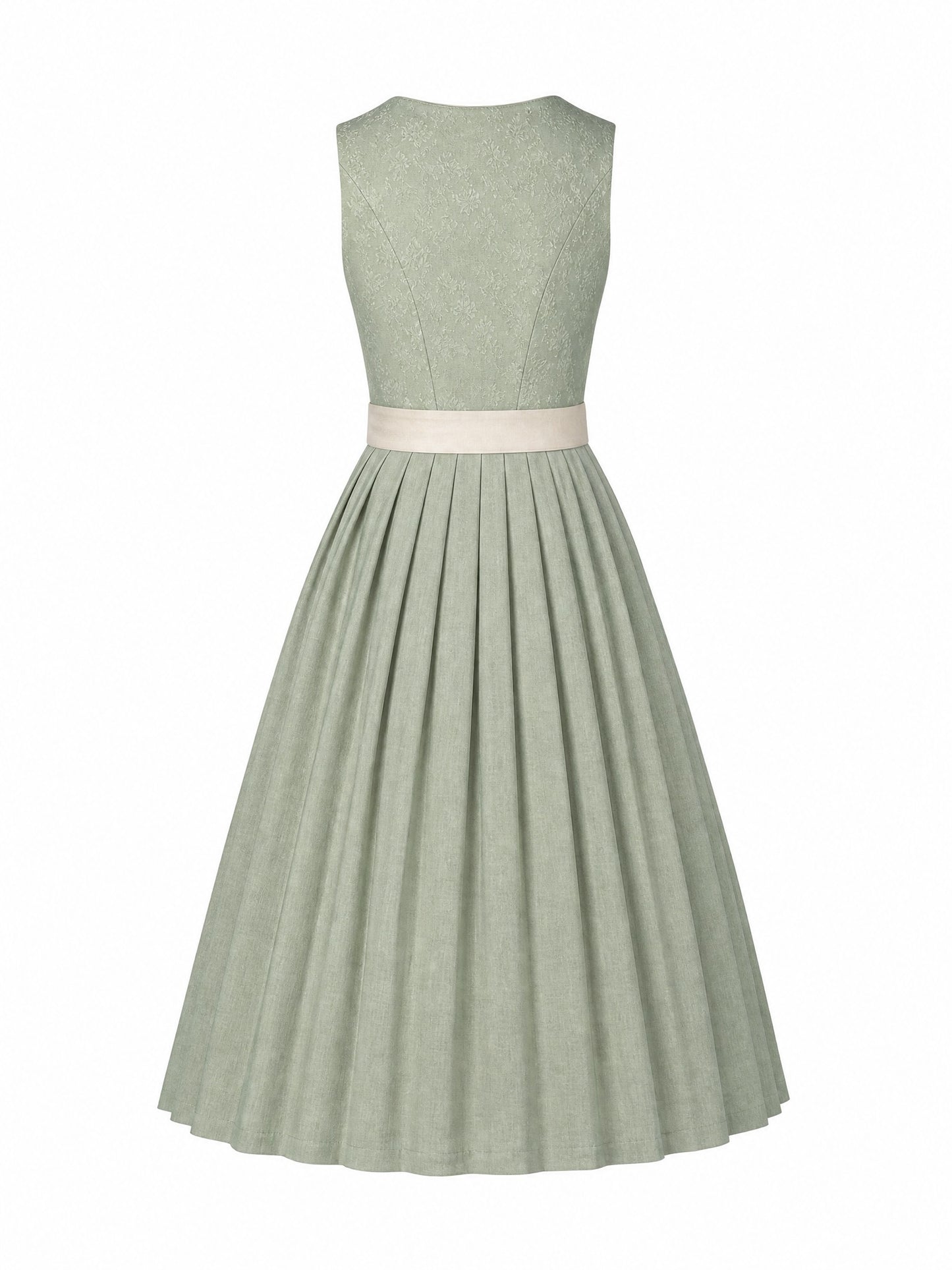 Mineralgrün Dirndl Luisa – Eckige Linie