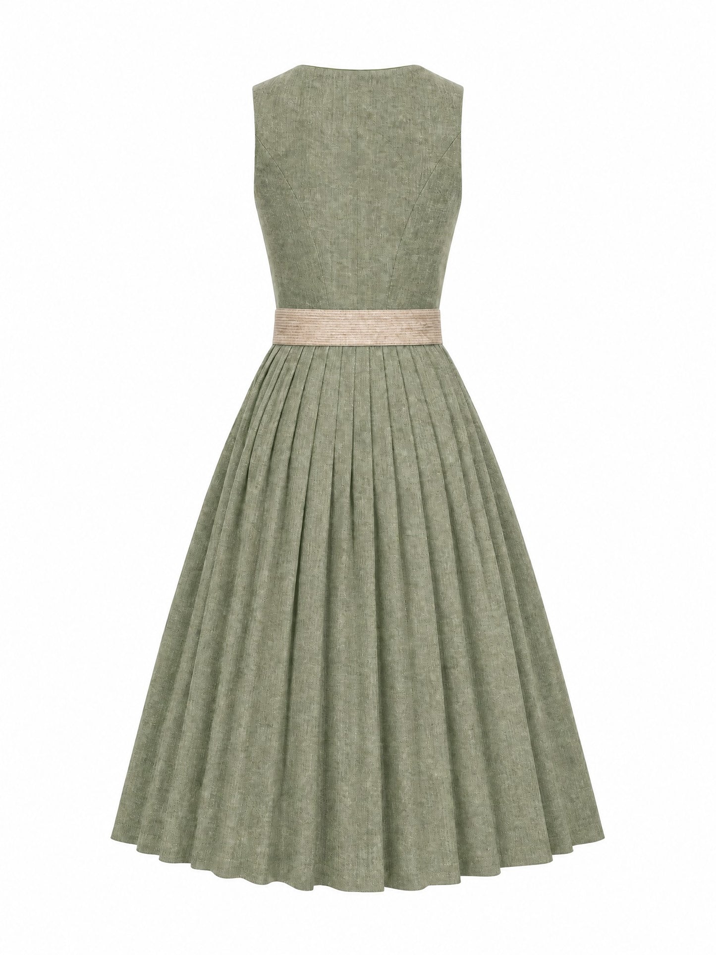 Eukalyptusgrün Dirndl Marlene – Eckige Linie