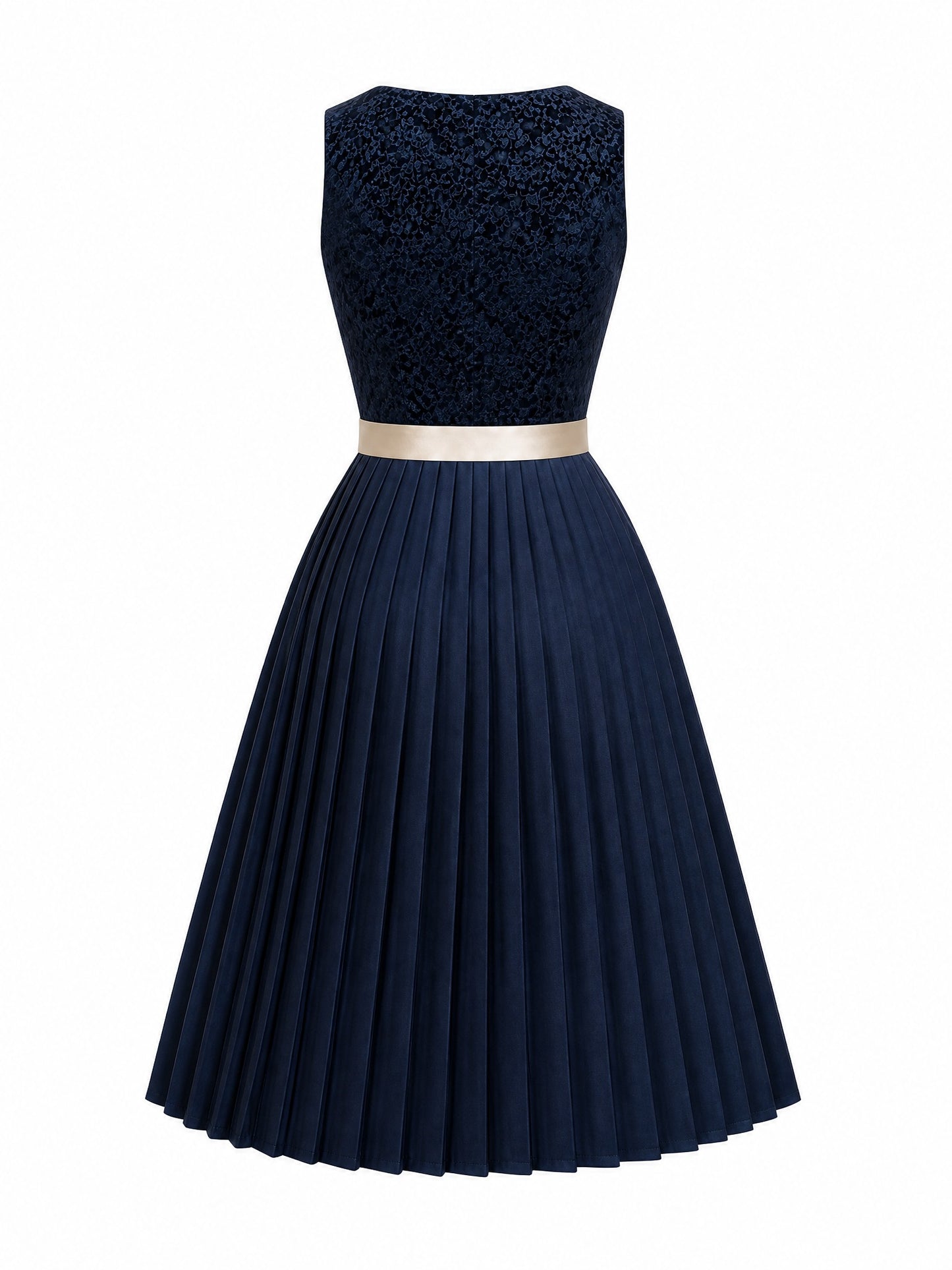 Mitternachtsblau Dirndl Charlotte – Eckige Linie