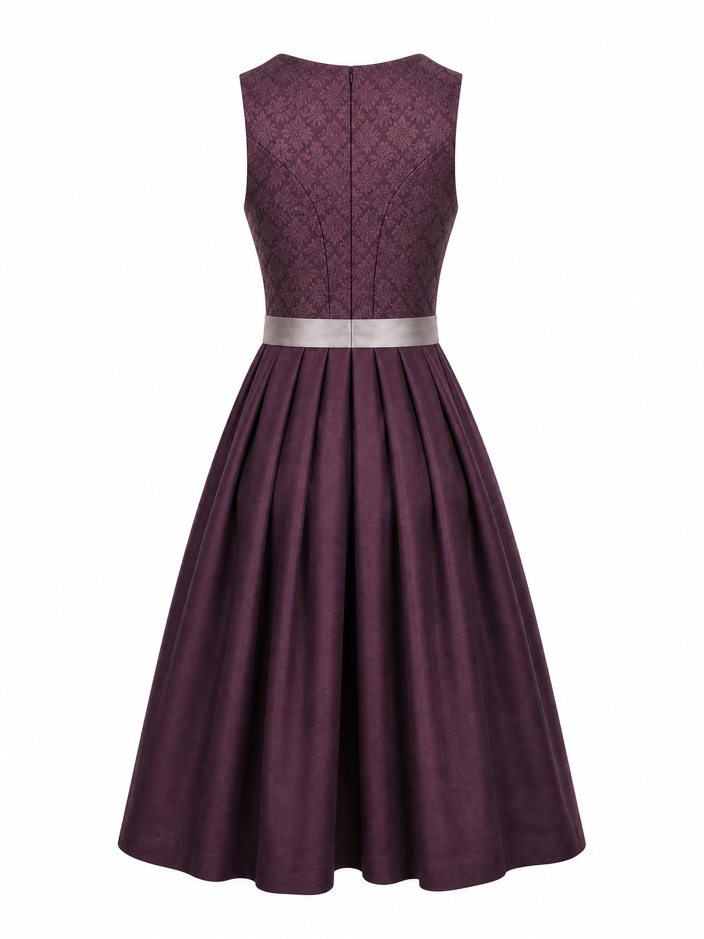 Aubergine Dirndl Elena – Herzform
