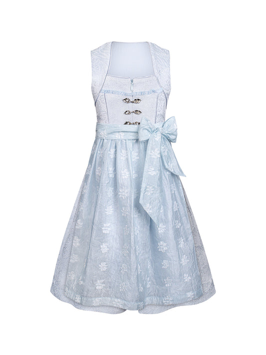 Trachten-Kinder-Dirndl Lobby in Blau – Gerader Ausschnitt