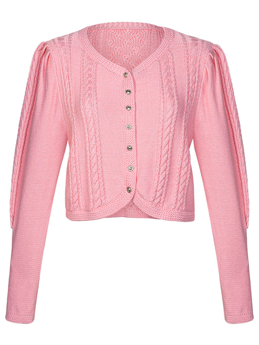 Trachtenstrick Strickjacke Martha in Rosa
