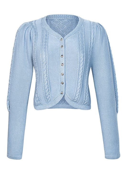 Trachtenstrick Strickjacke Martha in Blau