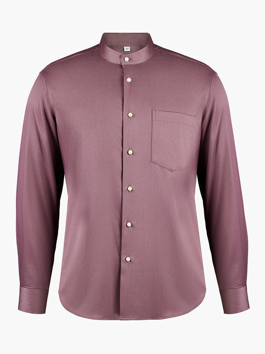 Trachten-Herrenhemd Elias in Rosa – Hochgeschlossen