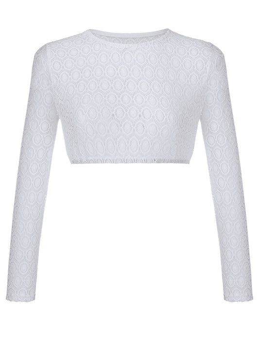 Ronja Dirndlbluse – weiß, langarm