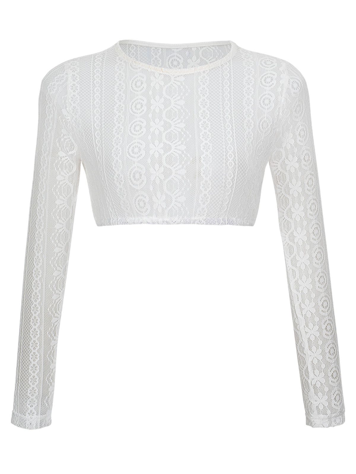Chiara Dirndlbluse – Weiß, Langarm