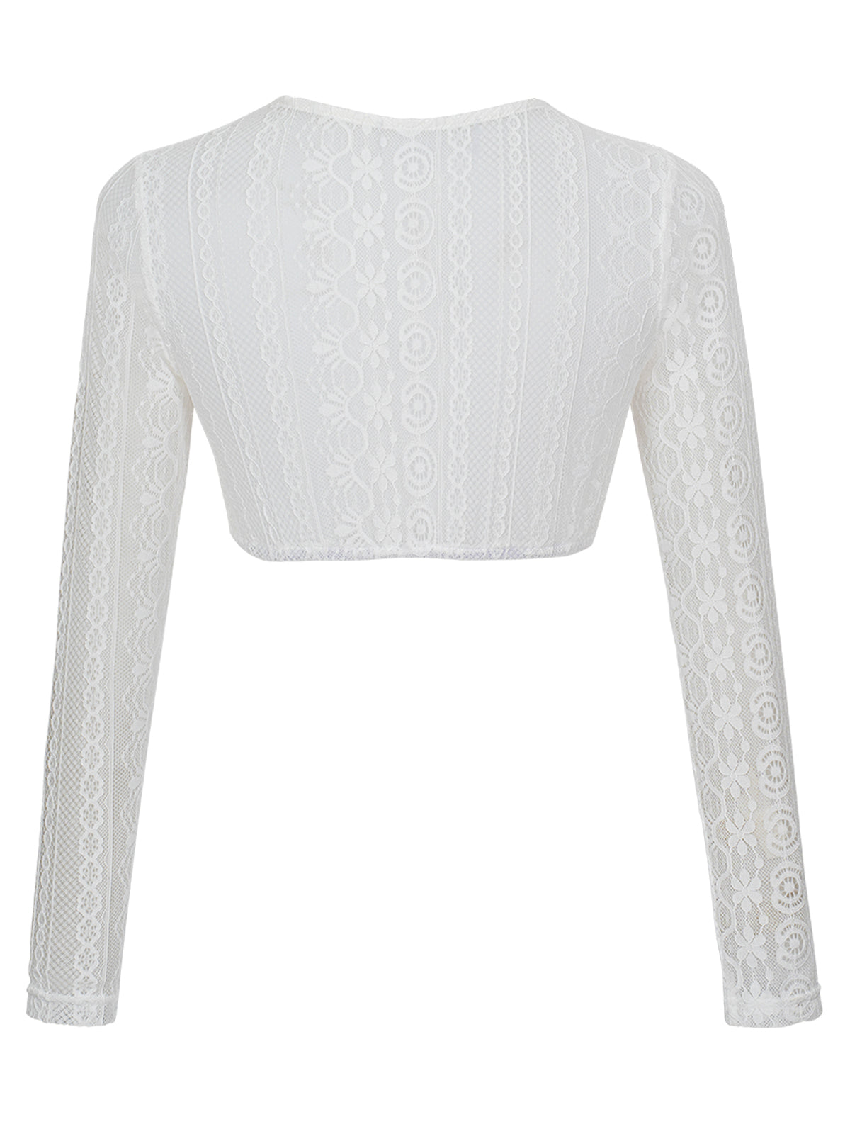 Chiara Dirndlbluse – Weiß, Langarm