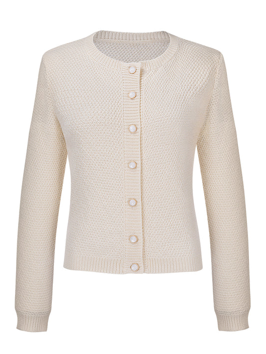 Trachtenstrick Strickjacke Amalia in Weiß