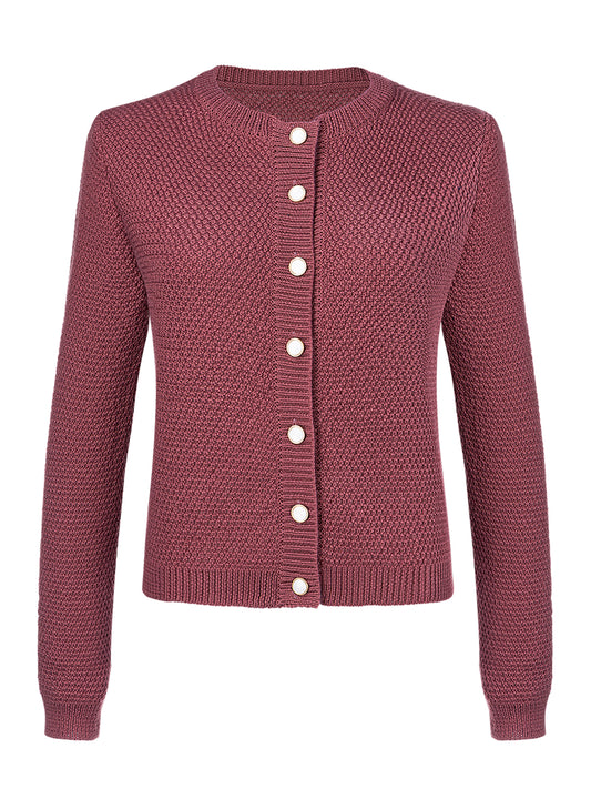 Trachtenstrick Strickjacke Amalia Dusty in Lila