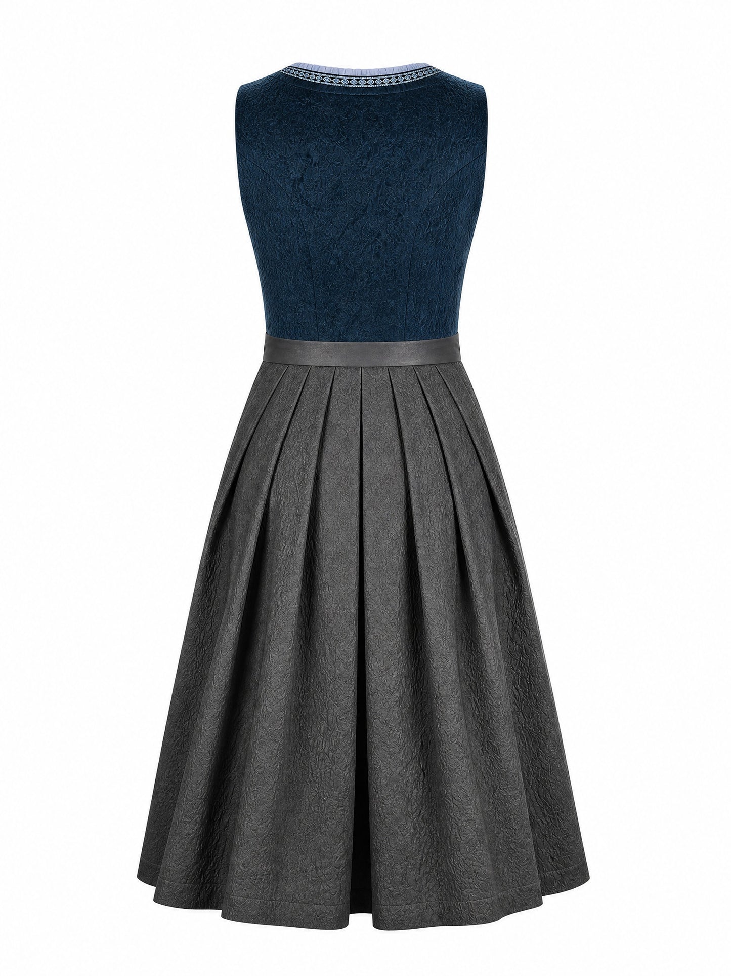 Dunkelpetrol Dirndl Theresa – Eckige Linie