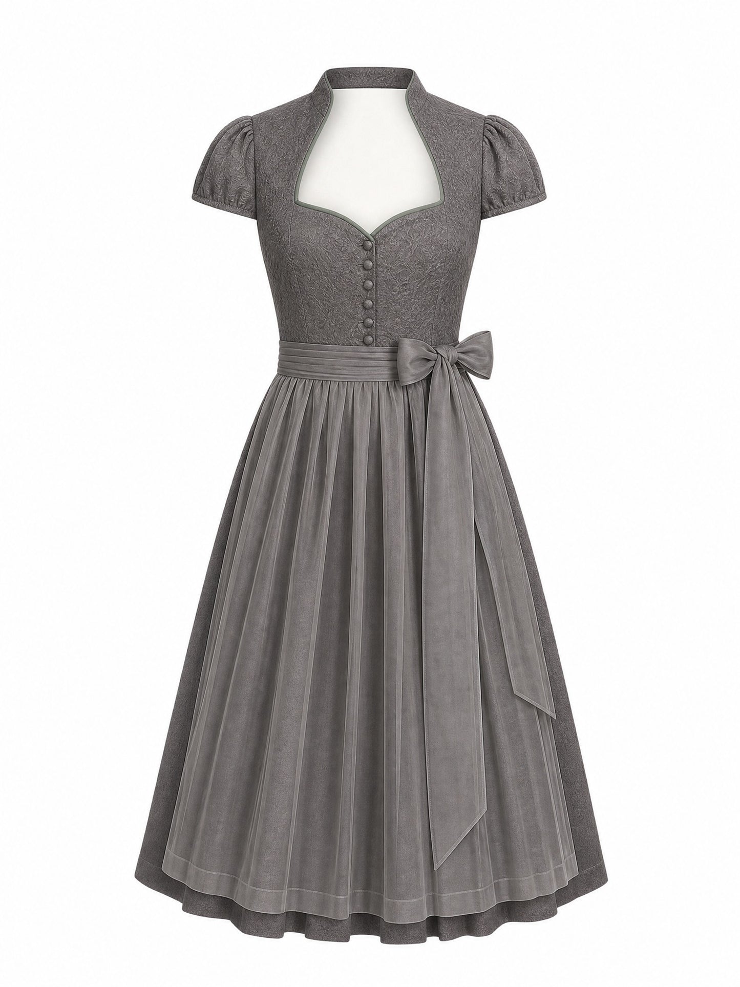 Salbeigrün Dirndl Vanessa – Herzform