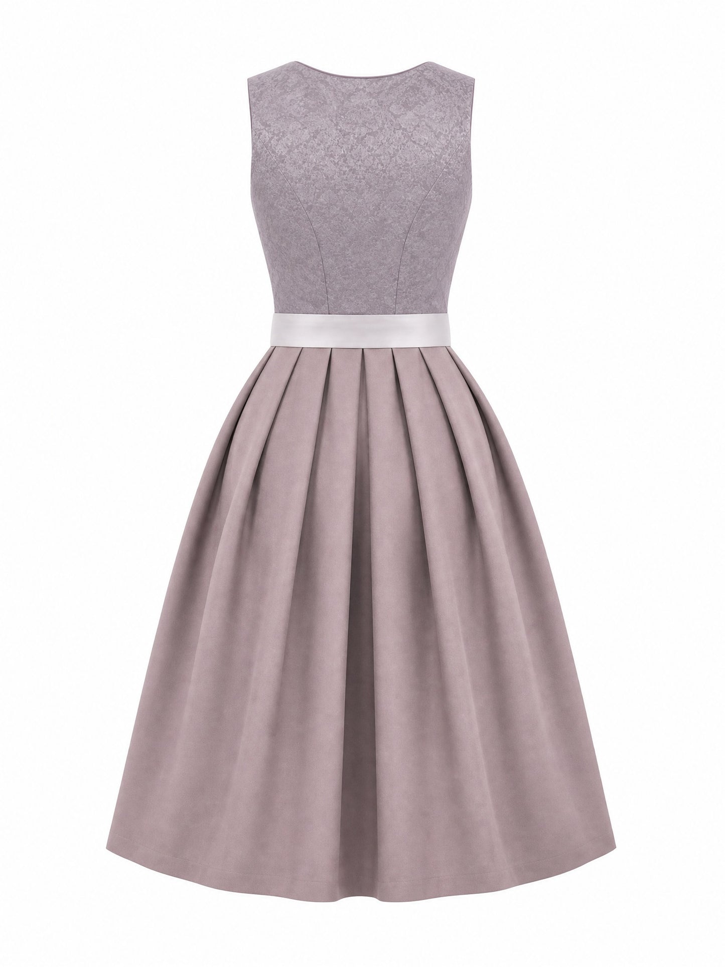 Alt-Lavendel Dirndl Lea – Eckige Linie