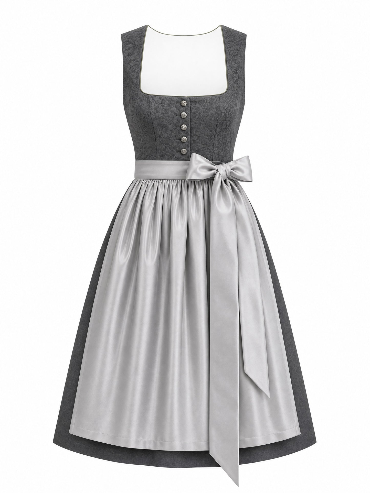 Graphit Dirndl Melanie – Eckige Linie