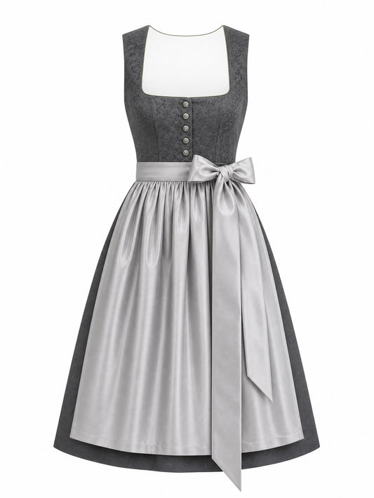 Graphit Dirndl Melanie – Eckige Linie