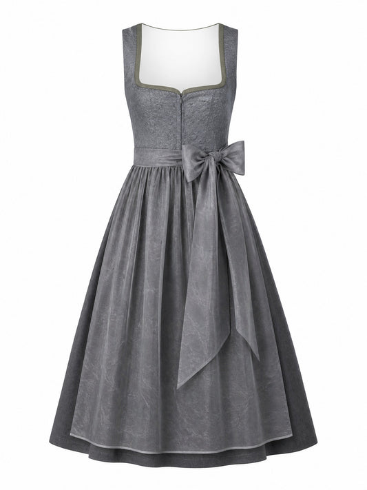 Schiefergrau Dirndl Lilia – Herzform