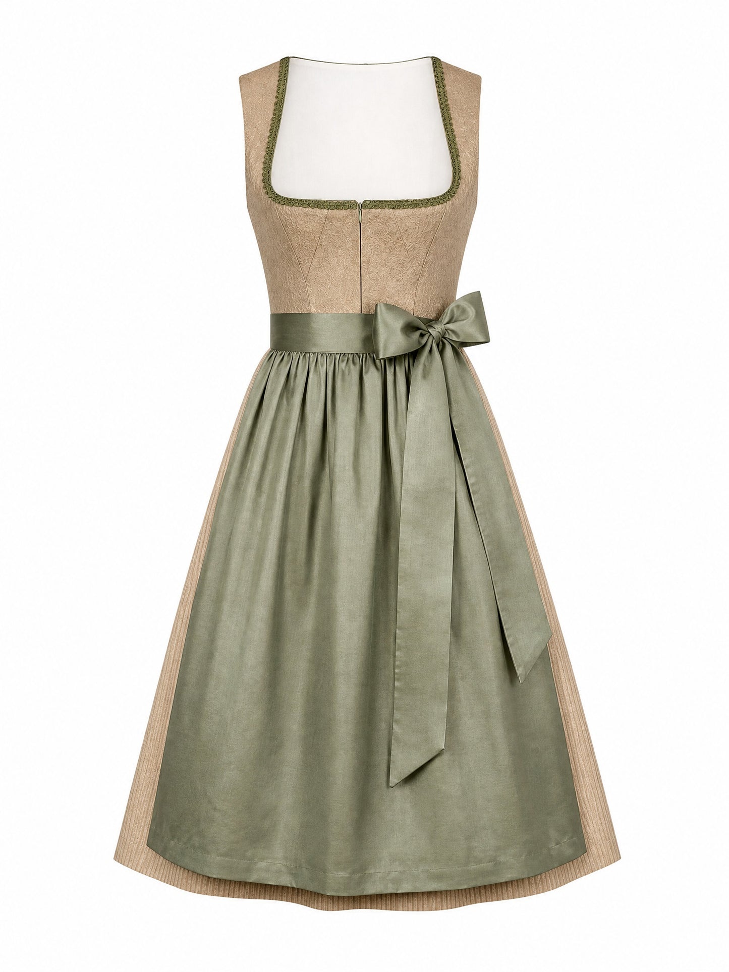Tonbeige Dirndl Noemi – Eckige Linie