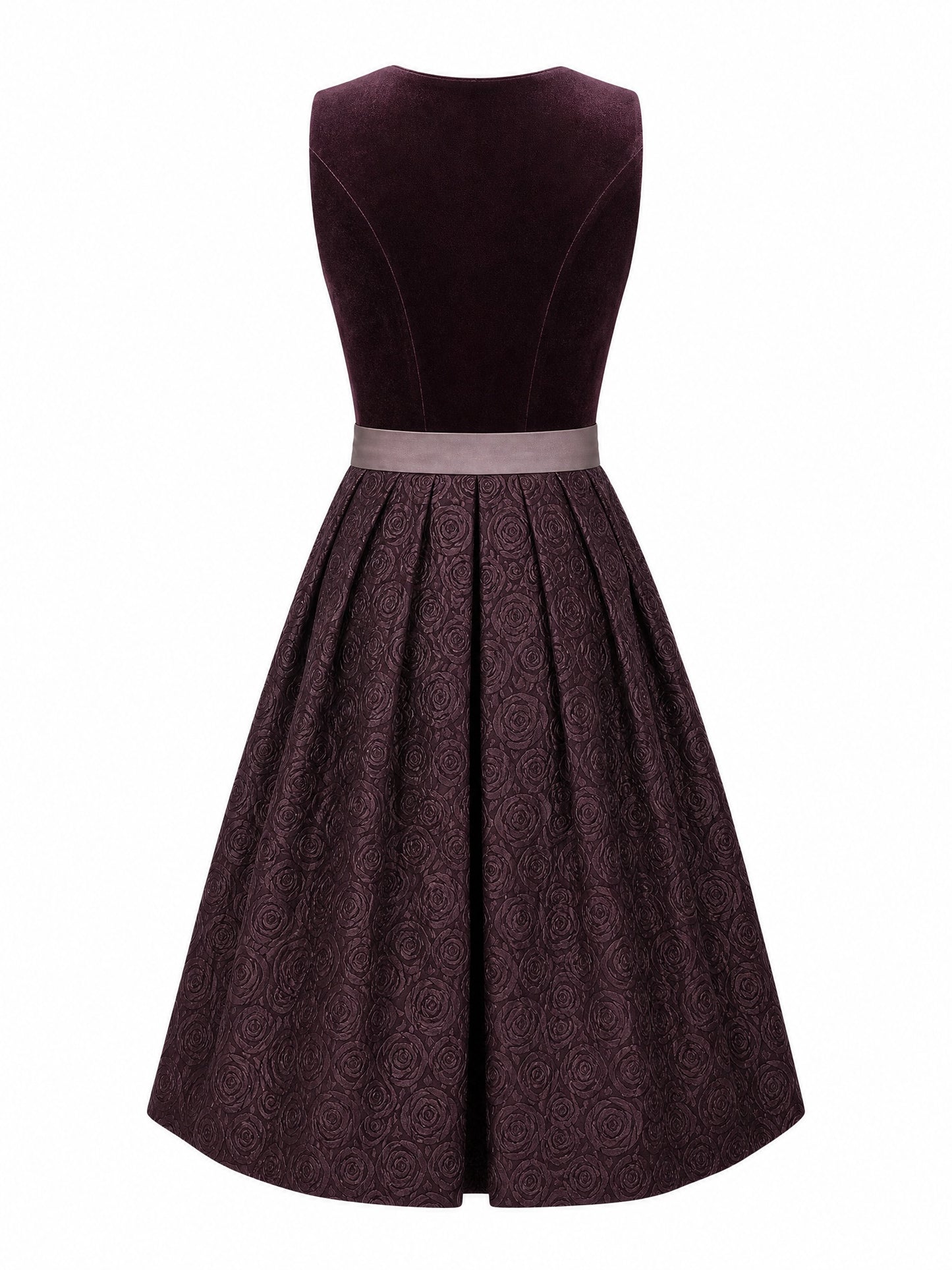 Silberblau Dirndl Liv – Eckige Linie