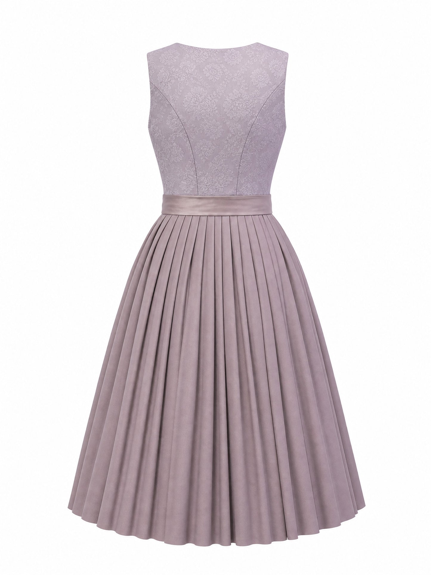 Alt-Lavendel Dirndl Bella – Eckige Linie
