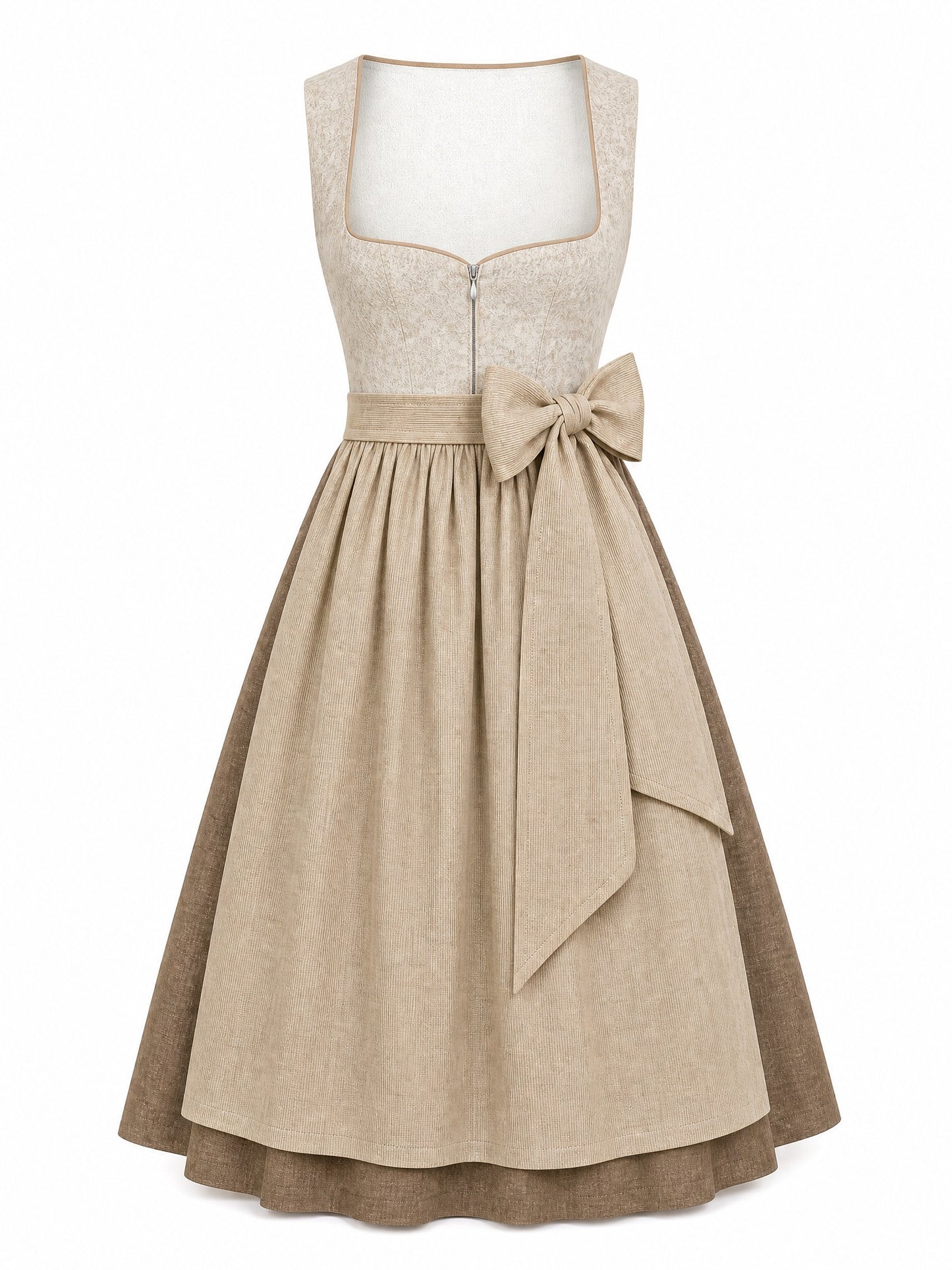 Haferbeige Dirndl Britta – Herzform