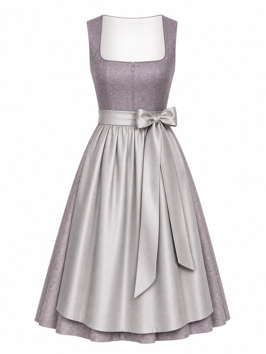 Rauchflieder Dirndl Mathilda – Eckige Linie