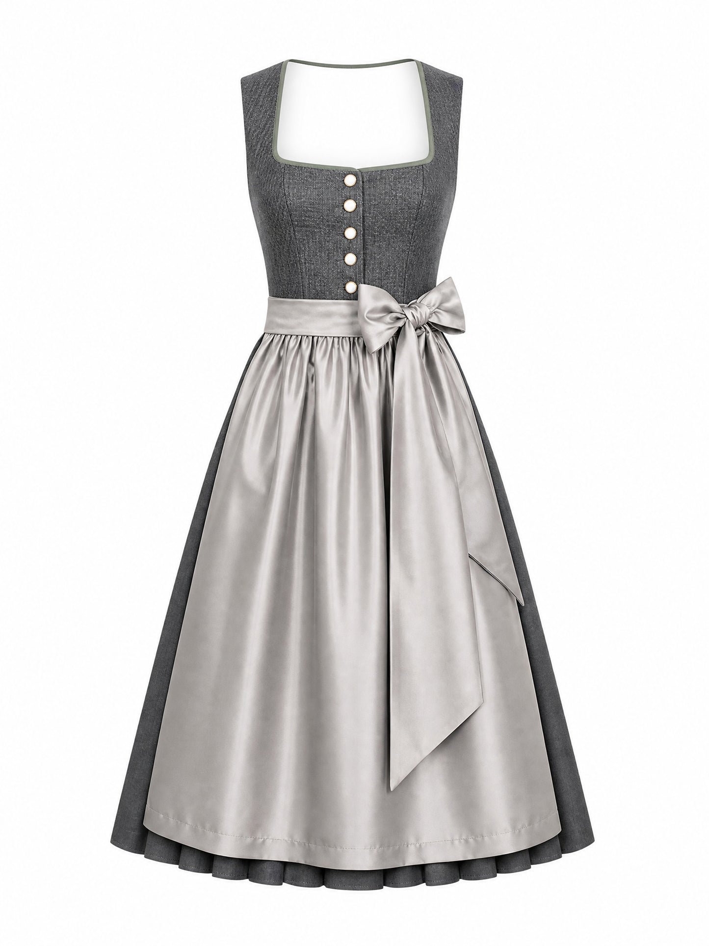 Graphit Dirndl Rebecca – Eckige Linie