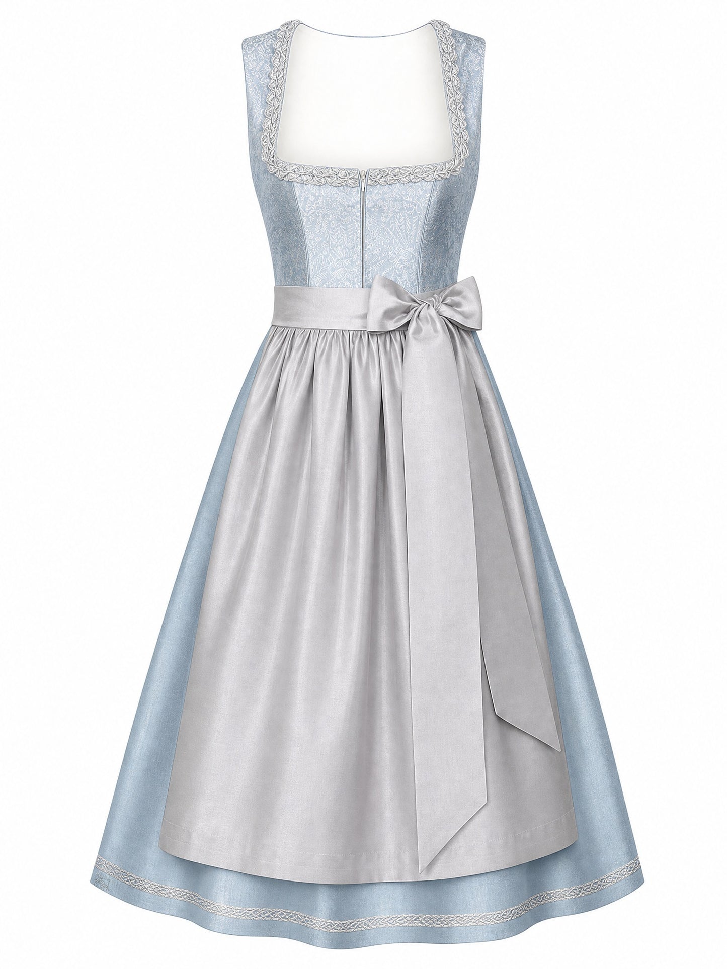 Tonbeige Dirndl Saskia – Eckige Linie