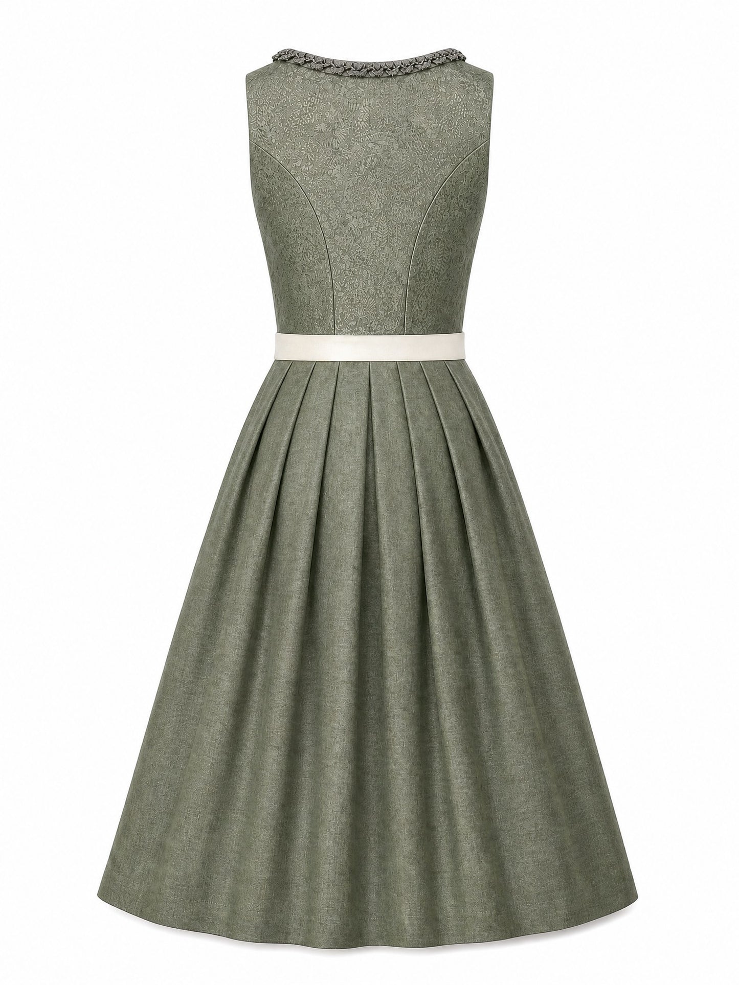 Mineralgrün Dirndl Nele – Eckige Linie