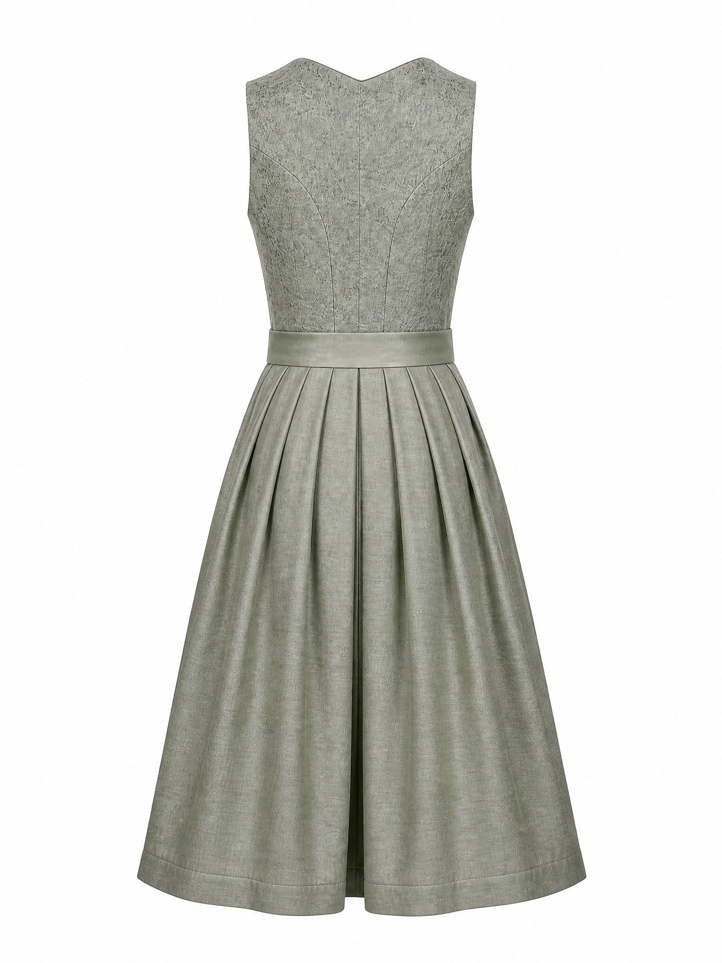 Flechtengrau Dirndl Olivia – Herzform