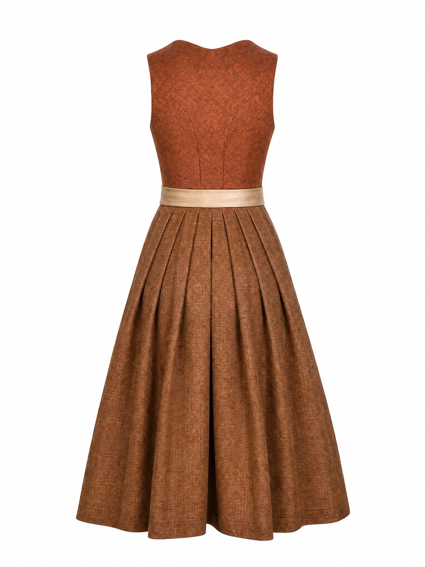 Sienabraun Dirndl Pauline – Herzform