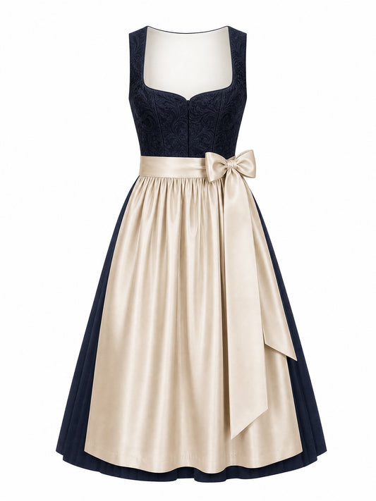 Mitternachtsblau Dirndl Romy – Herzform