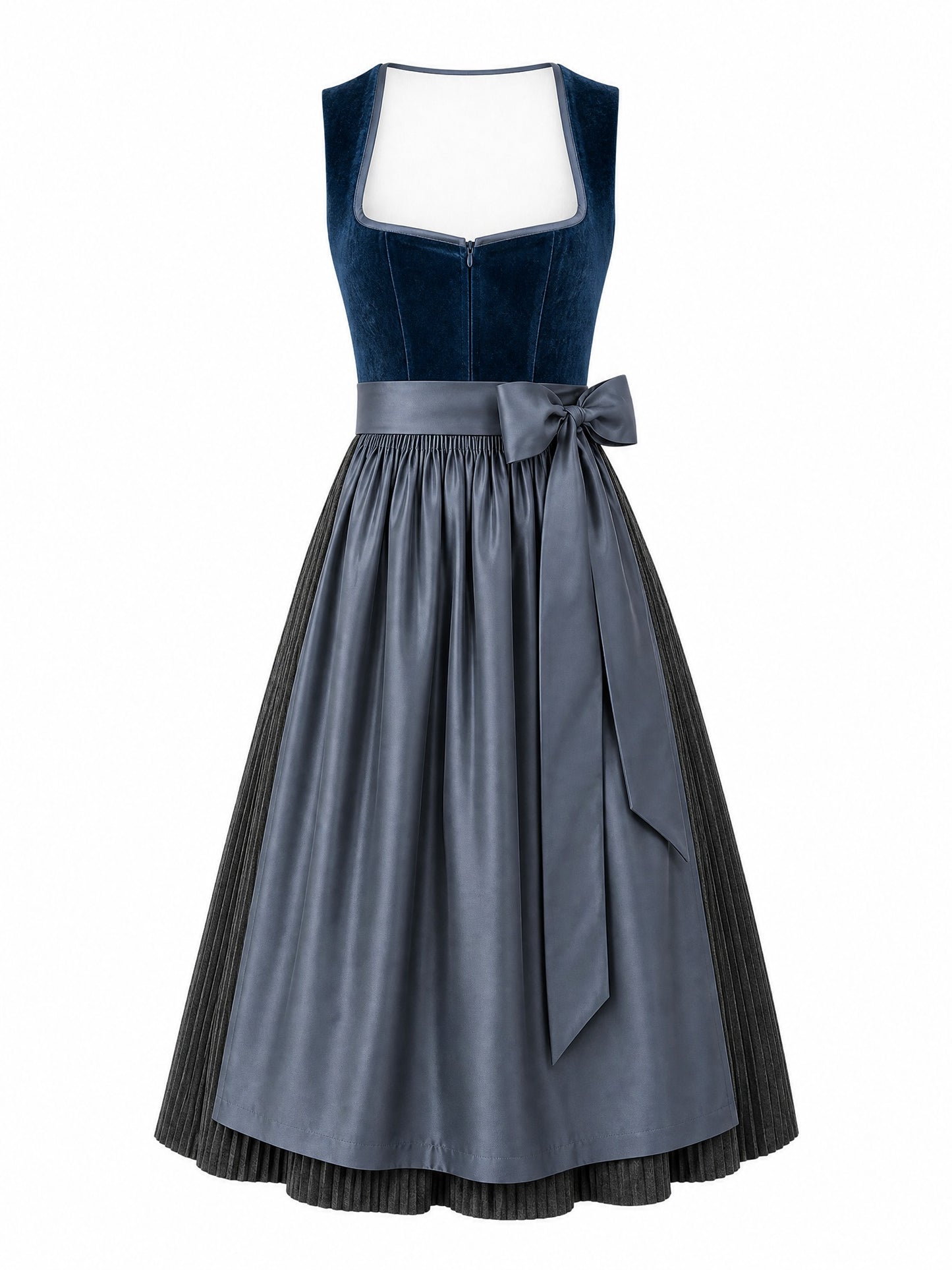 Dunkelpetrol Dirndl Rosa – Herzform
