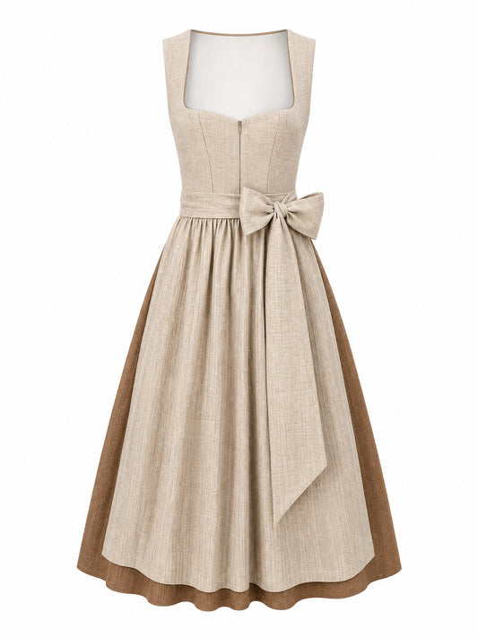Haferbeige Dirndl Sina – Herzform