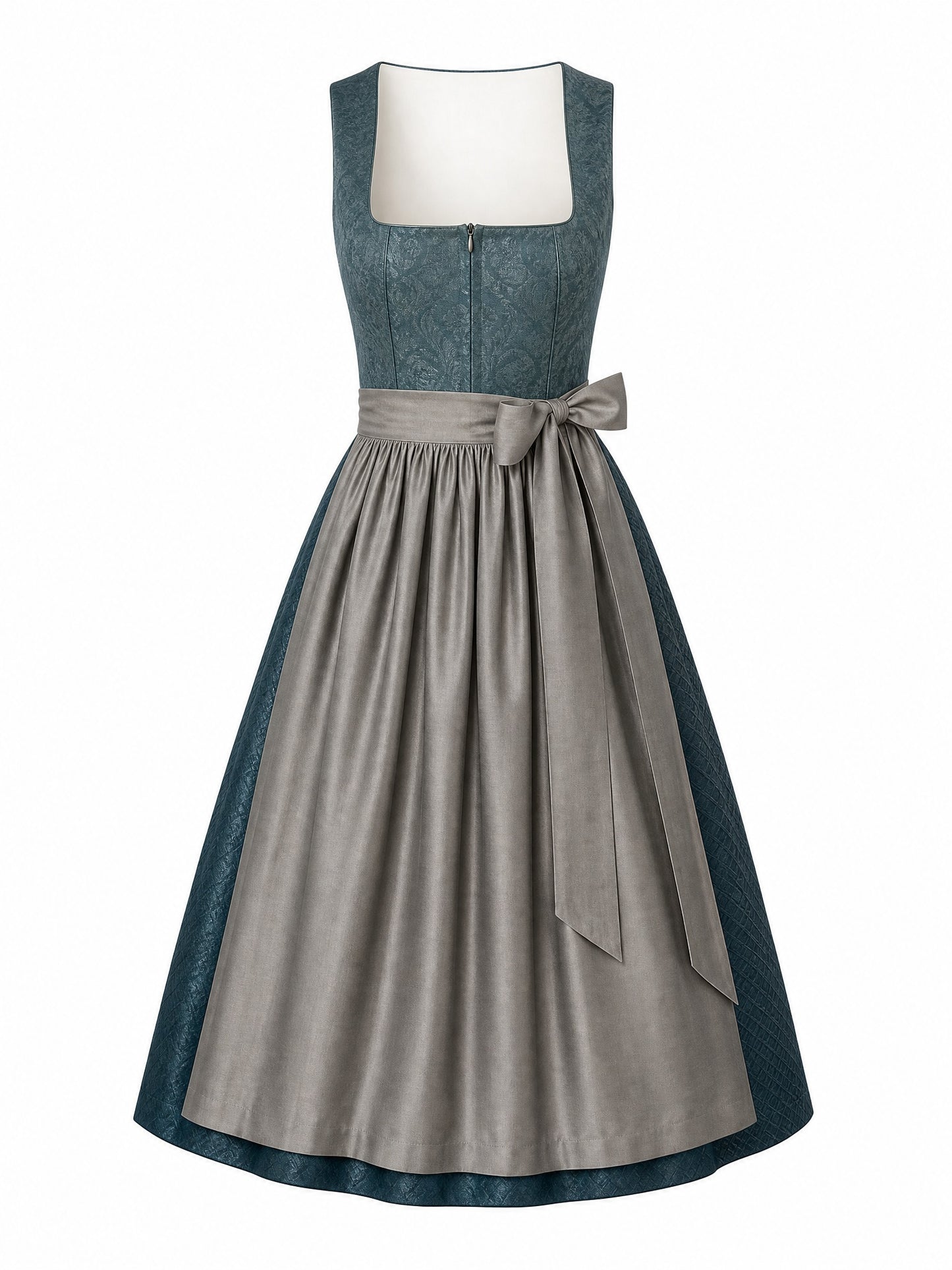 Rauchpetrol Dirndl Tanja – Eckige Linie
