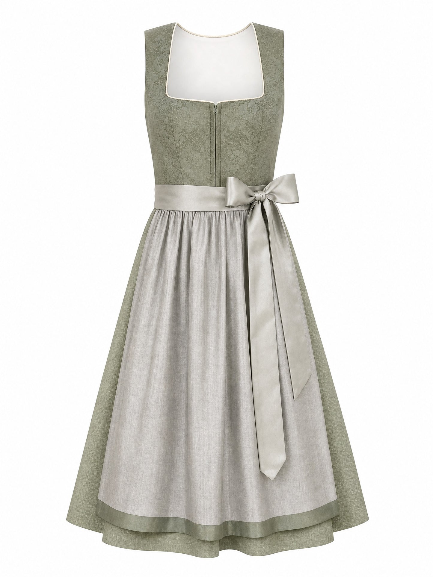 Salbeigrün Dirndl Sarah – Eckige Linie